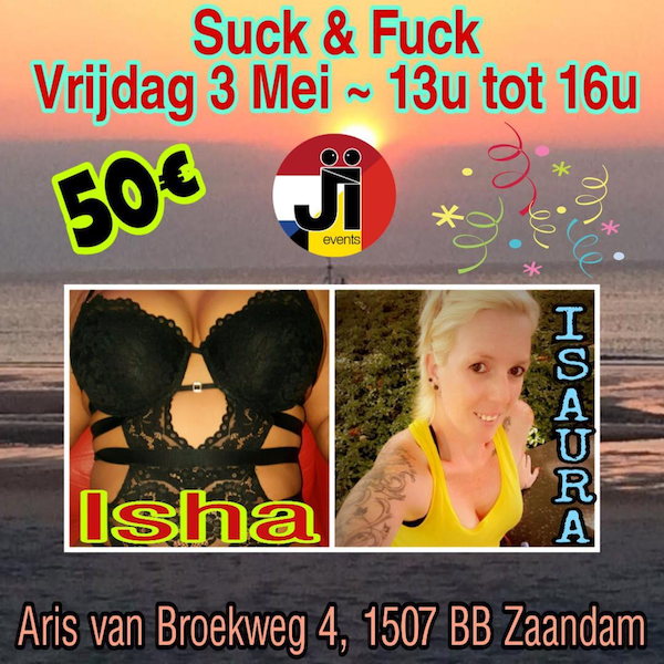 Suck & Fuck seksfeest op 3 mei 2019 in Club Baccara in Zaandam